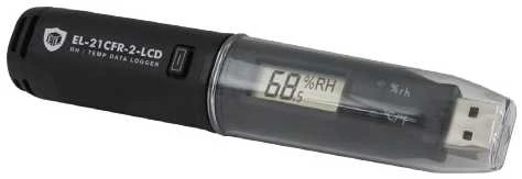 Temperatūros ir drėgmės duomenų kaupiklis EL-21CFR-2-LCD