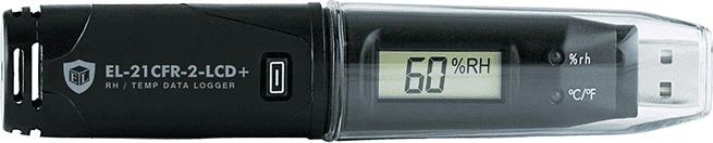 Temperatūros ir drėgmės duomenų registratorius EasyLog EL-21CFR-2-LCD+