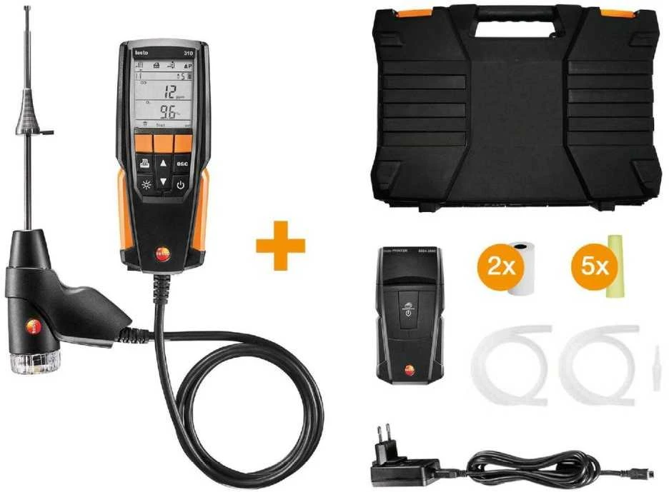 Testo 310 dujų dūmų analizatorius su spausdintuvu