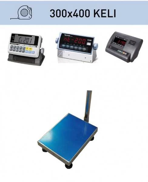 Platforminės svarstyklės Keli 300 x 400 mm 60 kg su svėrimo indikatoriumi CAS NT-201A