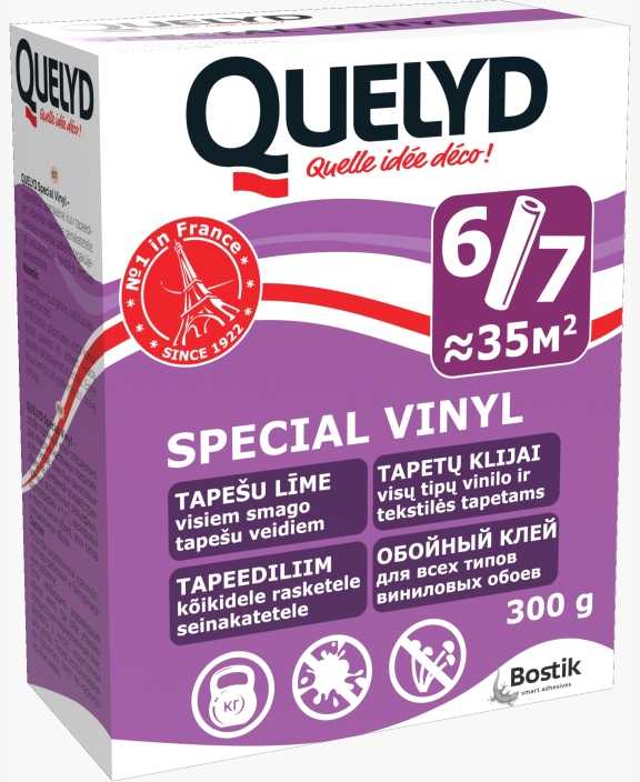BOSTIK Tapetų klijai Quelyd Special Vinyl, 300g, žema kaina | Varle.lt