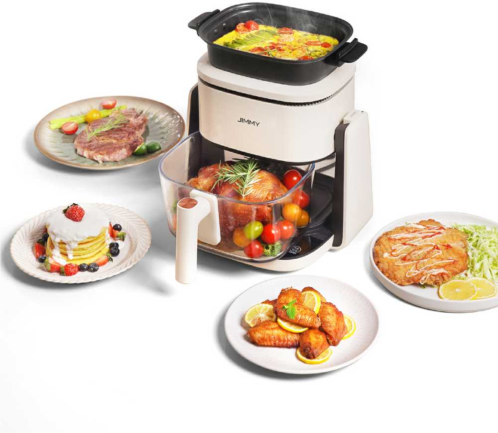 Karšto oro gruzdintuvė Jimmy AF3 + keptuvė | 1100 W | 4 L + 1 L
