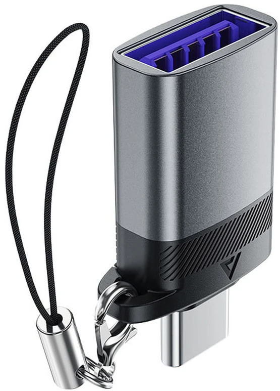 Acefast J7 USB-A - USB-C adapteris - pilkas
