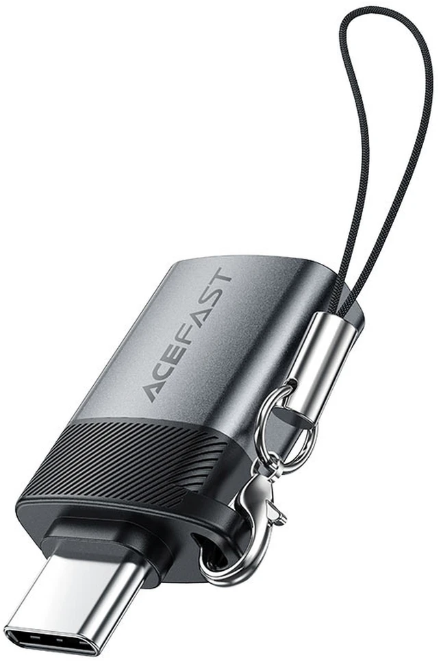 Acefast J7 USB-A - USB-C adapteris - pilkas
