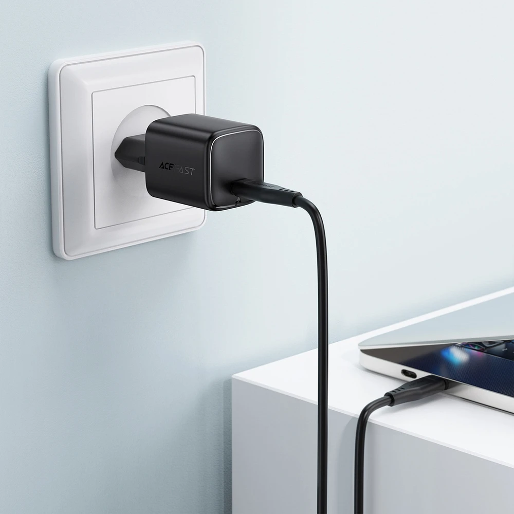 Acefast A119 GaN PD 45W USB-C sieninis įkroviklis – juodas