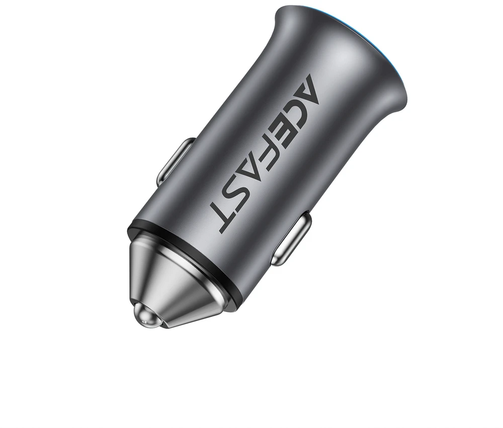 Automobilinis įkroviklis Acefast B16 95W USB-C/USB-A pilkas