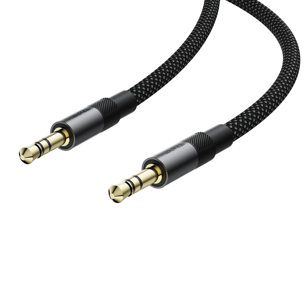 Acefast J10 AUX cable mini jack 3.5mm 1m - juodas