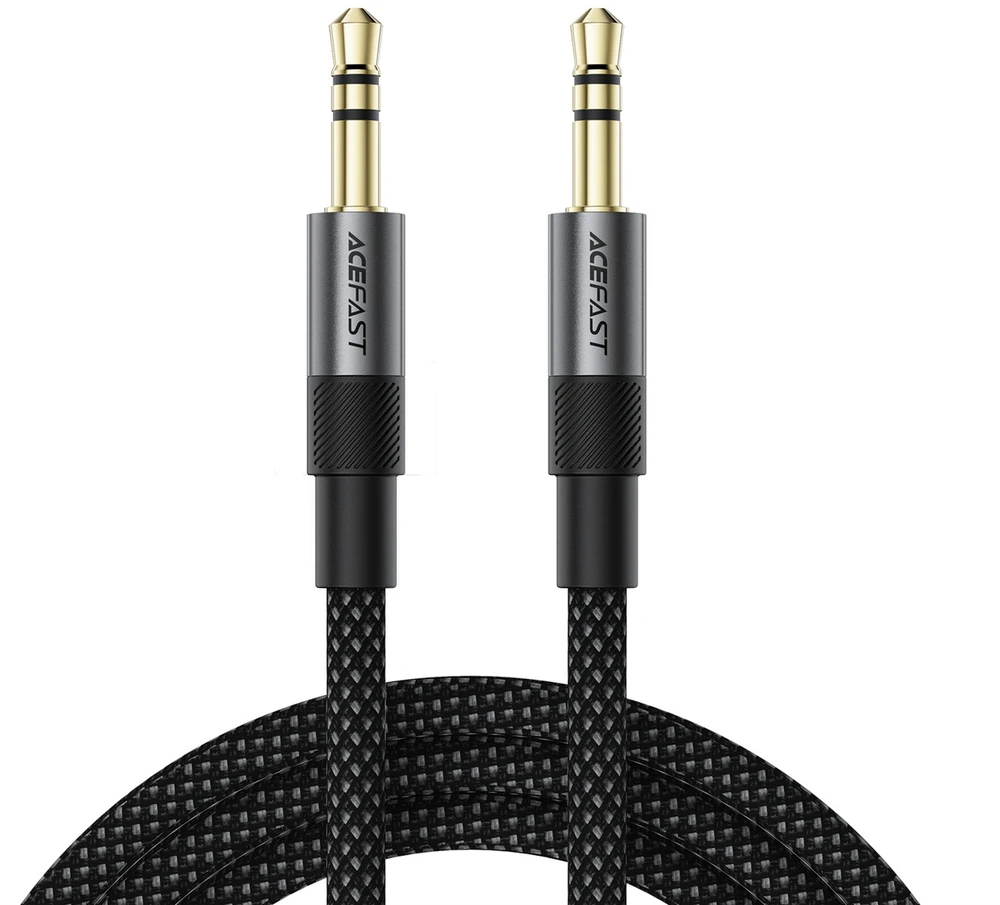 Acefast J10 AUX cable mini jack 3.5mm 1m - juodas