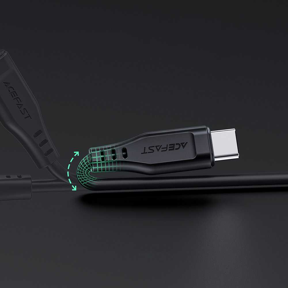USB MFI laidas Acefast C3-01, USB-C do Lightning, 30 W, 1,2 m (juodas)