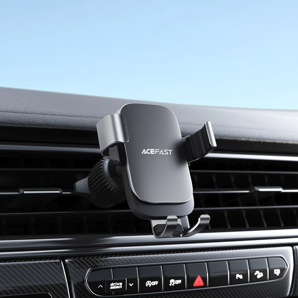 Acefast D59 „Gravity“ automobilio telefono laikiklis oro išleidimo angai – pilkas