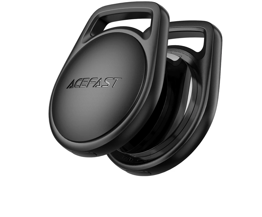 Acefast S2 „Bluetooth“ ieškiklis, suderinamas su „Apple Find My“ – juodos spalvos