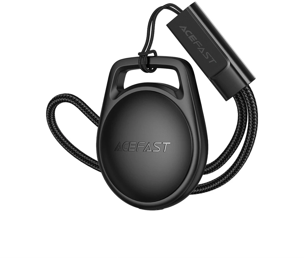 Acefast S2 „Bluetooth“ ieškiklis, suderinamas su „Apple Find My“ – juodos spalvos