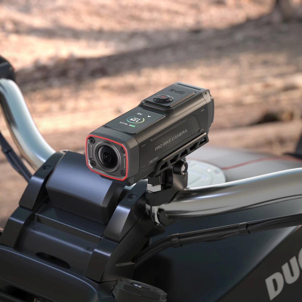 AKEEYO 730Pro 4K vaizdo įrašymo įrenginys motociklams ir motociklams – Juodas