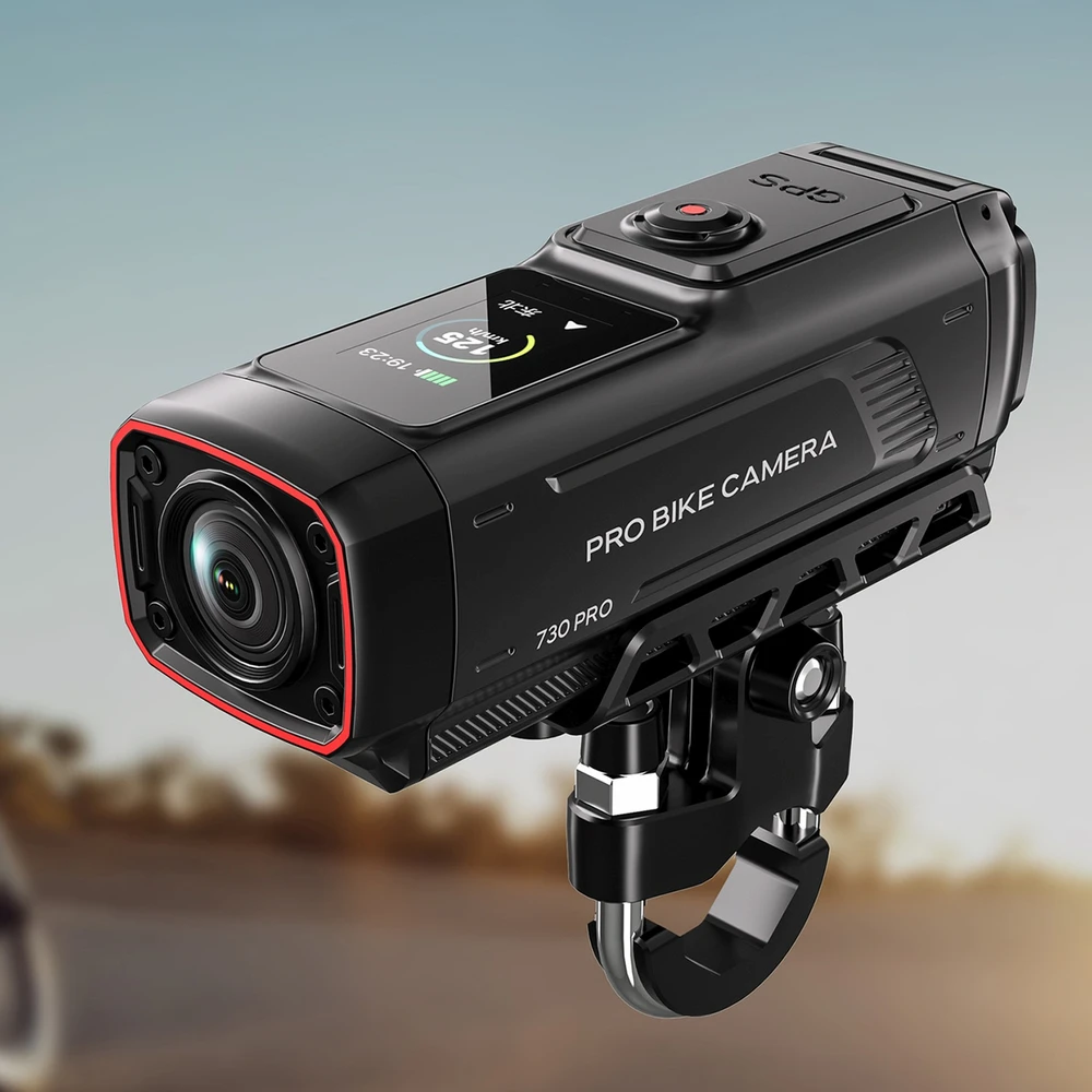 AKEEYO 730Pro 4K vaizdo įrašymo įrenginys motociklams ir motociklams – Juodas