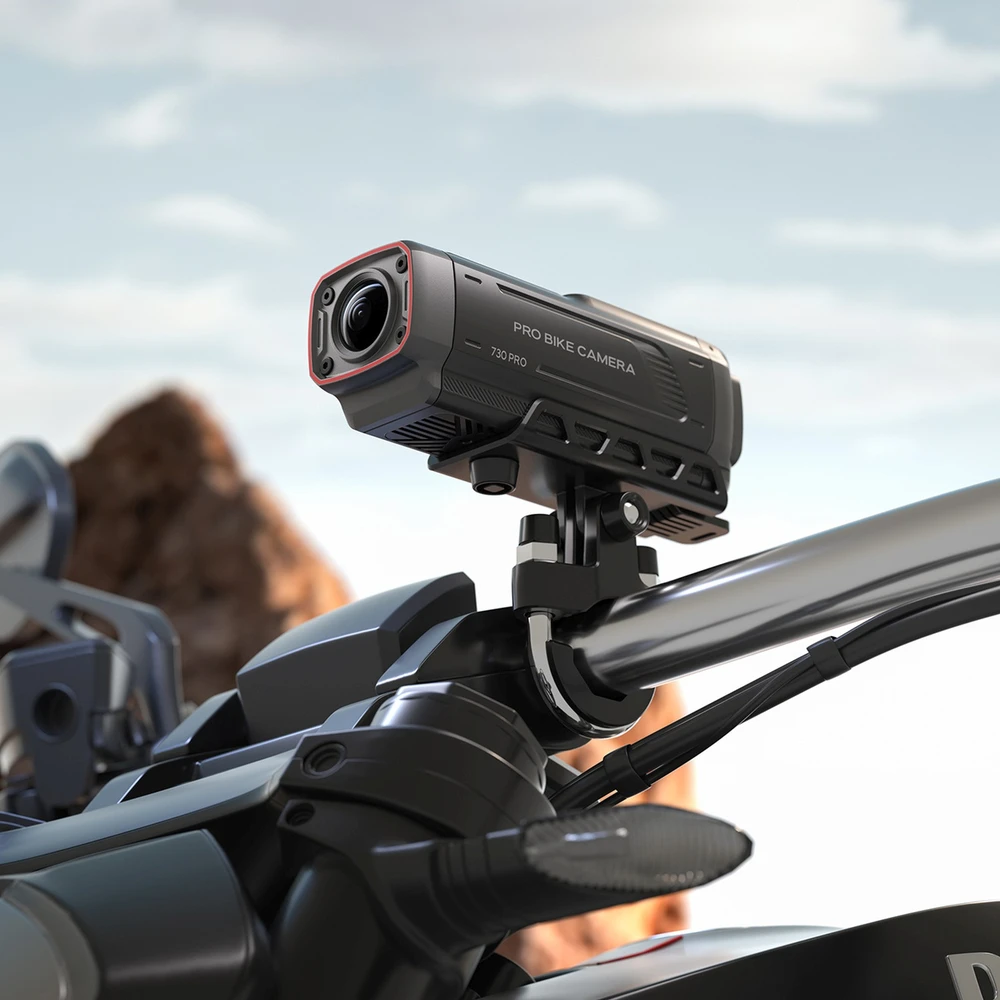 AKEEYO 730Pro 4K vaizdo įrašymo įrenginys motociklams ir motociklams – Juodas