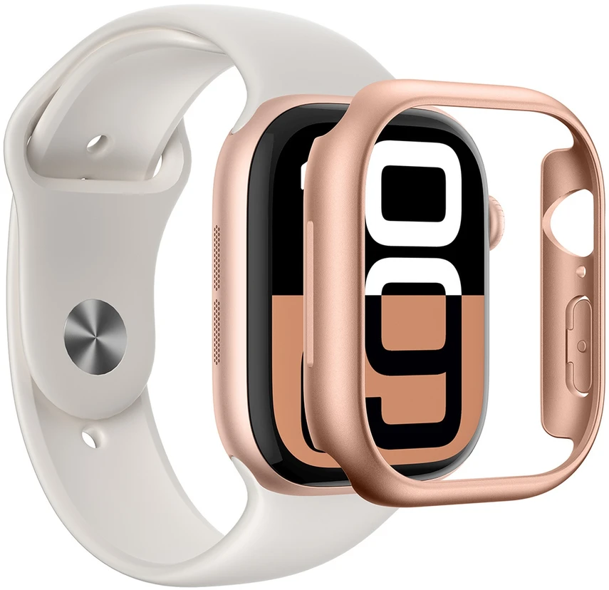 „AmazingThing“ minimalaus dizaino dėklas, skirtas „Apple Watch 46 mm“ – rožinio aukso spalvos