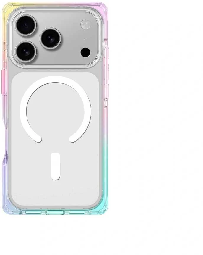 AmazingThing Omni dėklas skirtas Apple iPhone 17 Pro Max suderinamas su MagSafe – skaidrus-rainbow