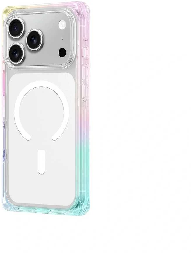 AmazingThing Omni dėklas skirtas Apple iPhone 17 Pro suderinamas su MagSafe – skaidrus-rainbow