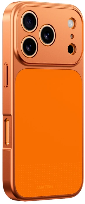 „AmazingThing Minimal Mag“ visiškai uždengiantis dėklas, skirtas „iPhone 17 Pro“ – oranžinis