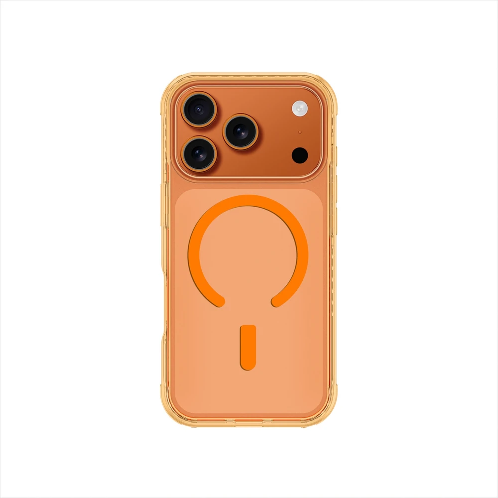 „AmazingThing Titan Pro“ dėklas, skirtas „iPhone 17 Pro Max“, suderinamas su „MagSafe“ - oranžinis