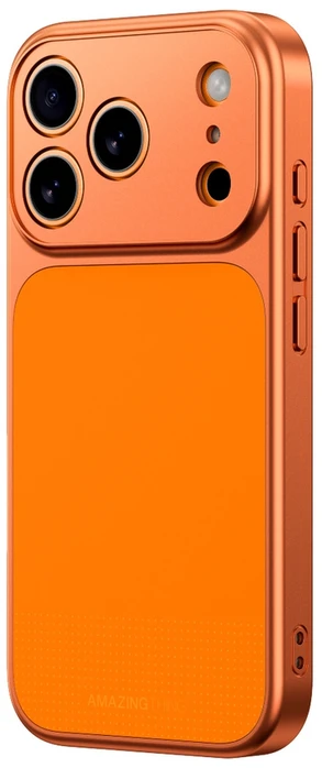 „AmazingThing Minimal Mag“ visiškai uždengiantis dėklas, skirtas „iPhone 17 Pro“ – oranžinis