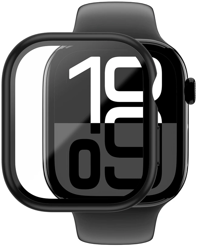 AmazingThing Radix Glass dėklas skirta Watch 42mm – juodos spalvos