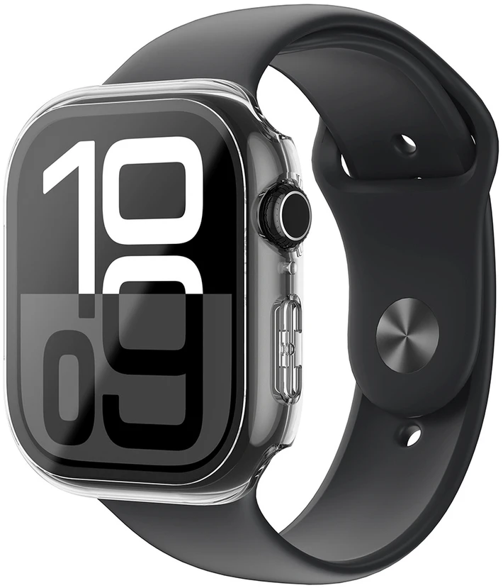 „AmazingThing Radix“ stiklinis dėklas, skirtas „Apple Watch 46mm“ – skaidrus