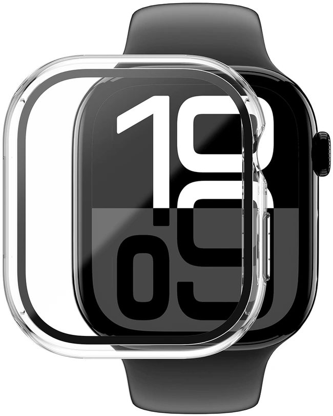 „AmazingThing Radix“ stiklinis dėklas, skirtas „Apple Watch 46mm“ – skaidrus