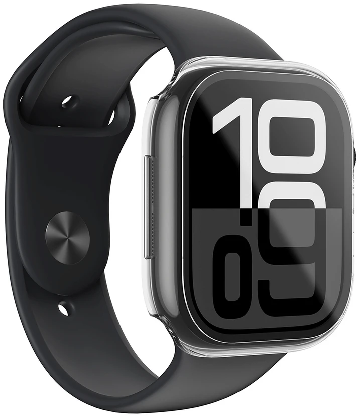 „AmazingThing Radix“ stiklinis dėklas, skirtas „Apple Watch 46mm“ – skaidrus