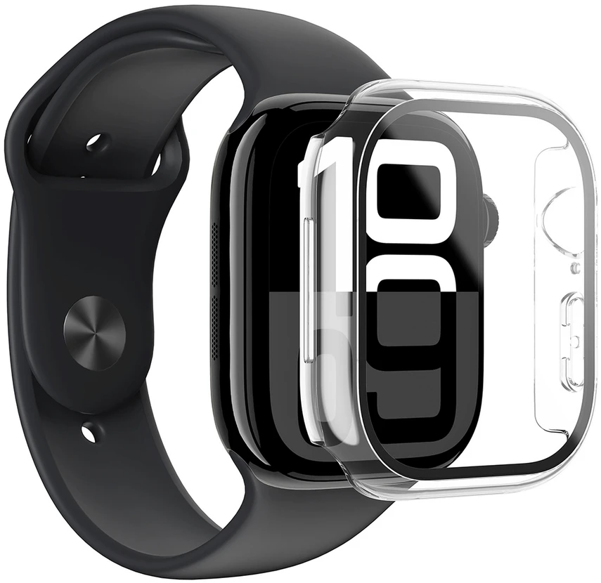 „AmazingThing Radix“ stiklinis dėklas, skirtas „Apple Watch 46mm“ – skaidrus