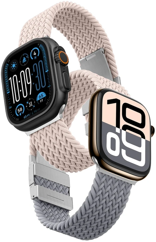 AmazingThing Blend Band Apple Watch 42mm 2 vnt. – Rožinė-pilkos spalvos/rožinės spalvos
