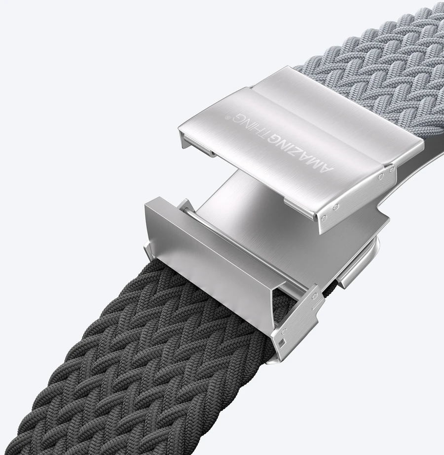 Set of 2 AmazingThing Blend Band for Watch 45/46/49mm – Pilkas-Juodas/Pilkas
