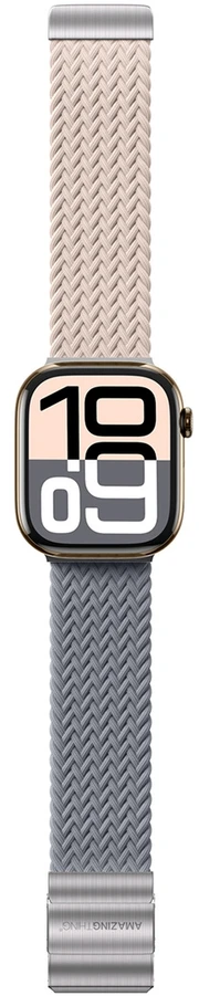 AmazingThing Blend Band Apple Watch 42mm 2 vnt. – Rožinė-pilkos spalvos/rožinės spalvos