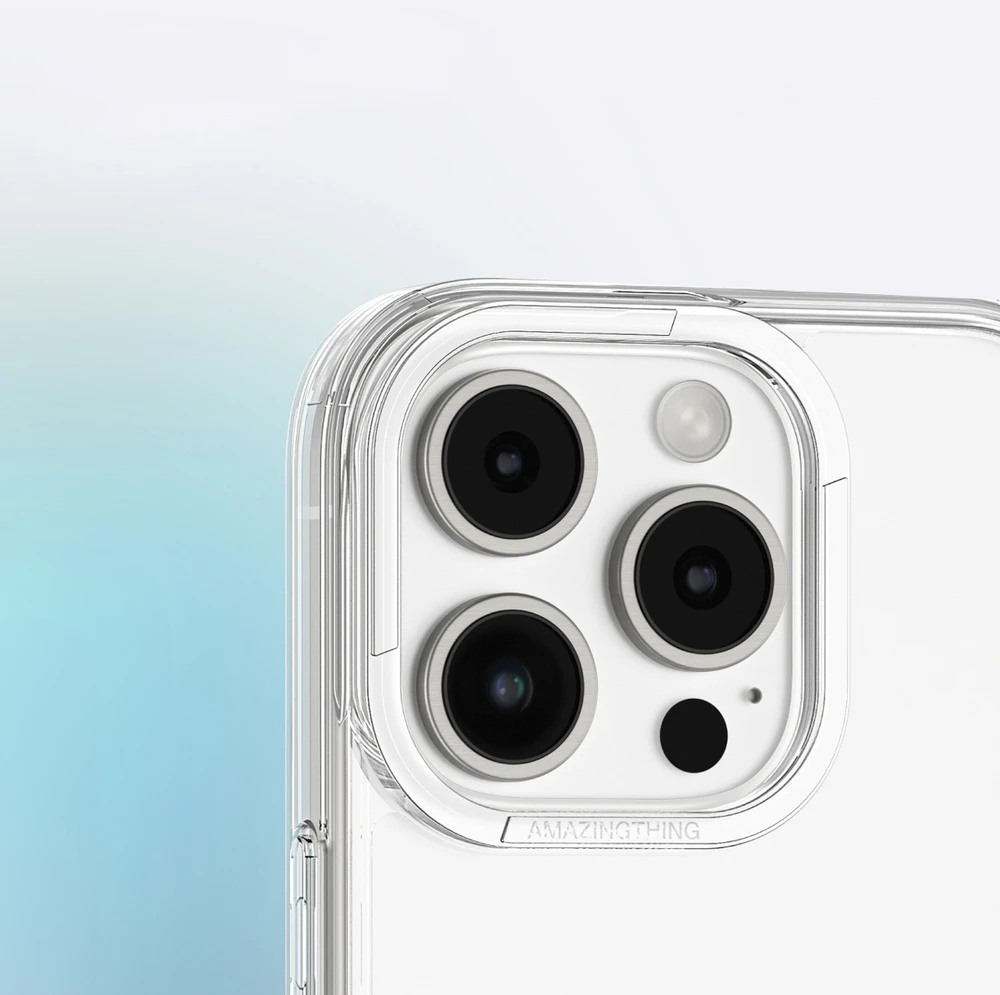 AmazingThing Minimal dėklas skirtas Apple iPhone 16 Pro Max silikoninis dėklas – skaidrus