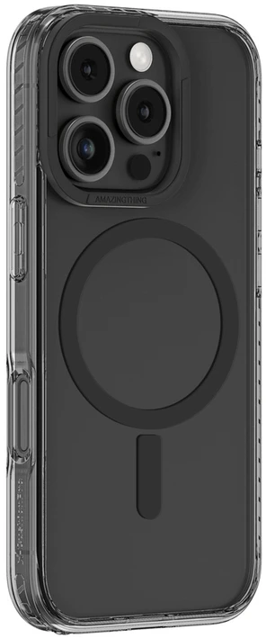 AmazingThing Titan Pro Mag dėklas su Magnetic Ring skirtas iPhone 16 Pro Max – juodos spalvos