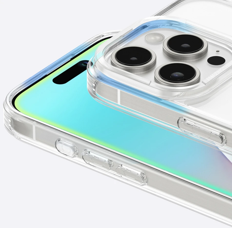 AmazingThing Minimal dėklas skirtas Apple iPhone 16 Pro Max silikoninis dėklas – skaidrus