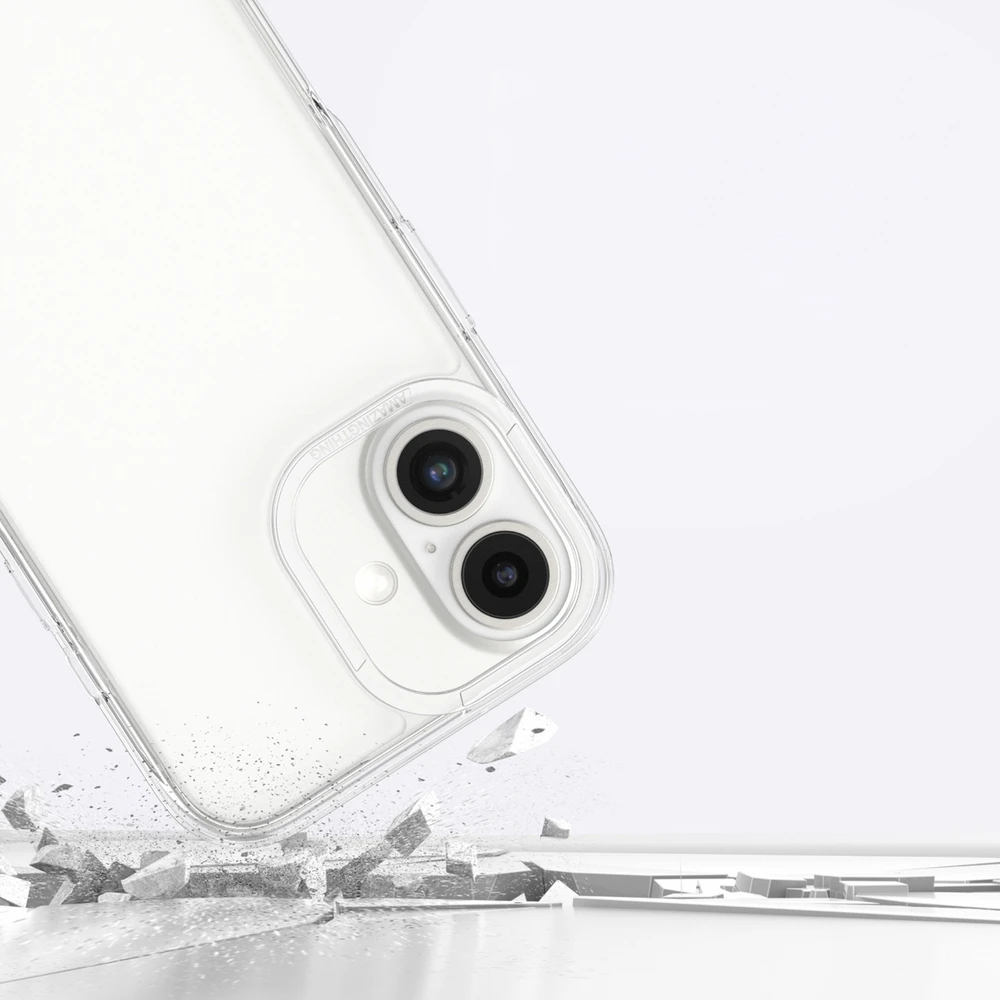 AmazingThing Minimal dėklas skirtas Apple iPhone 16 Plus silikoninis dėklas – skaidrus