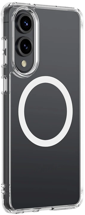AmazingThing Minimal Mag dėklas su Magnetic Ring skirtas Samsung Galaxy S25 Edge – skaidrus