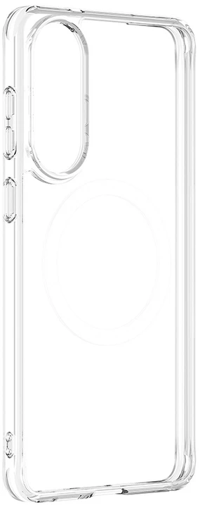 AmazingThing Minimal Mag dėklas su Magnetic Ring skirtas Samsung Galaxy S25 Edge – skaidrus