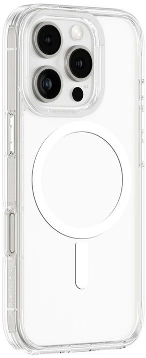 AmazingThing Minimal Mag dėklas with Magnetic Ring skirtas Apple iPhone 16 Pro – skaidrus