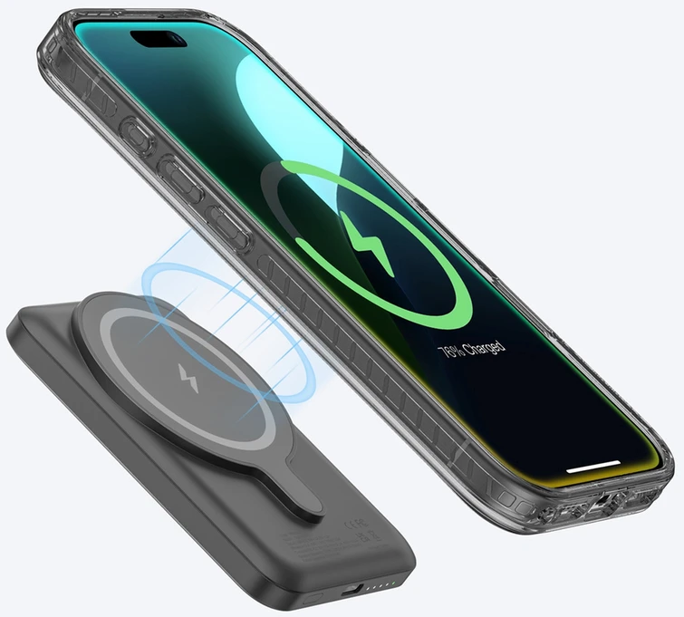 AmazingThing Titan Pro Mag dėklas su Magnetic Ring skirtas Apple iPhone 16 – juodos spalvos