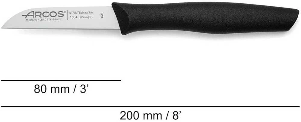 Arcos Peilis daržovėms ir vaisiams lupti, skustukas NOVA, ilgis 80/190 mm