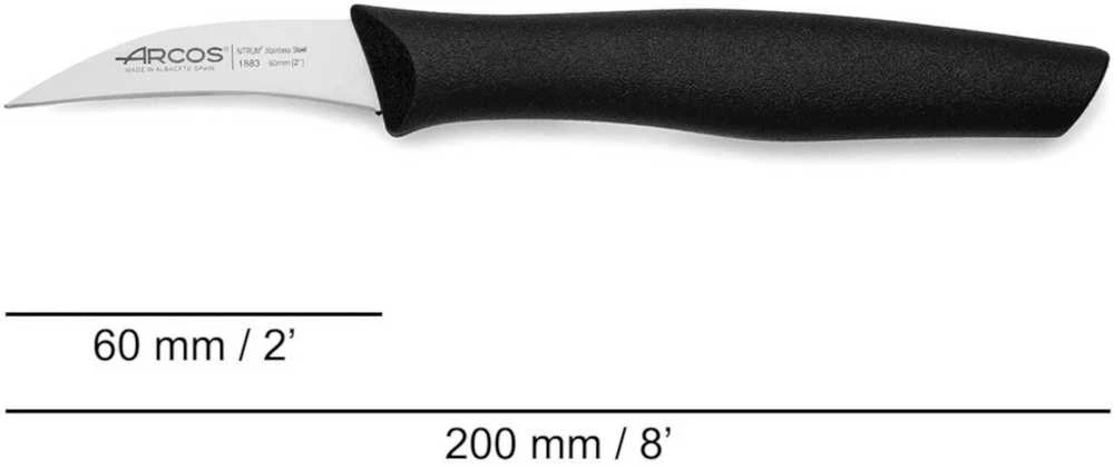 Arcos NOVA lenktas daržovių ir vaisių lupimo peilis, ilgis 60/172 mm