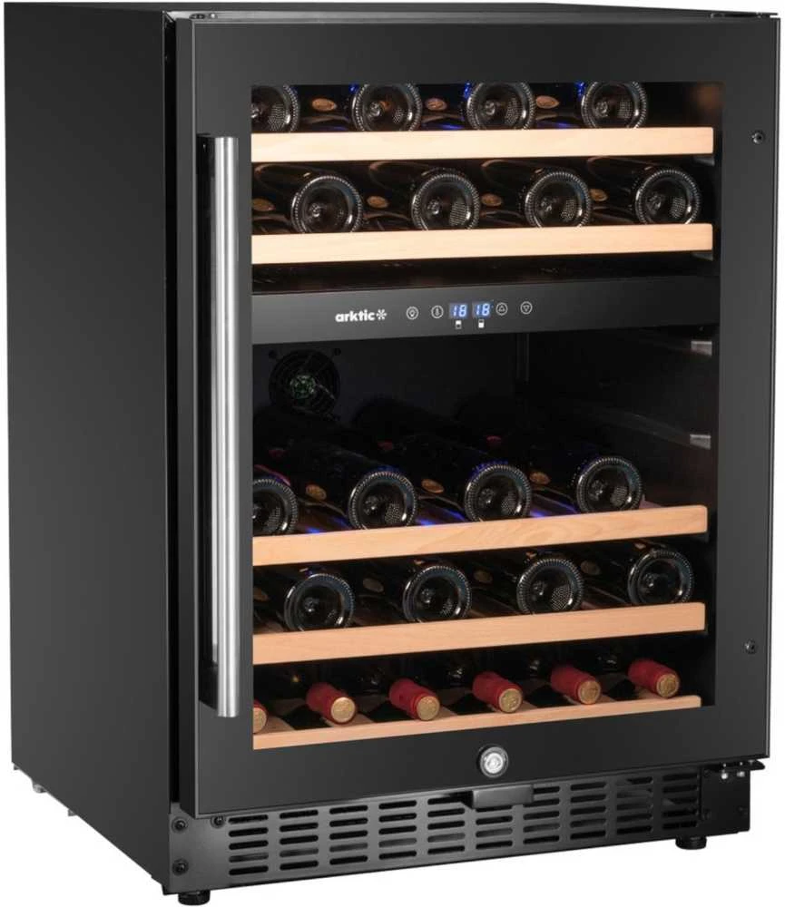 Šaldytuvas Arktic 2 zonų vyno aušintuvas 46 buteliams, 137 l, 570x595x820 mm