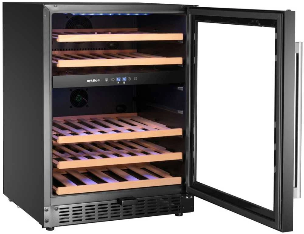 Šaldytuvas Arktic 2 zonų vyno aušintuvas 46 buteliams, 137 l, 570x595x820 mm