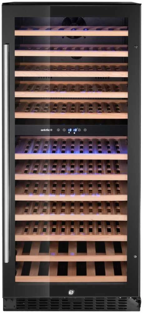 Arktic 2 zonų vyno šaldytuvas 124 buteliams, 265 l, 570x595x1400 mm