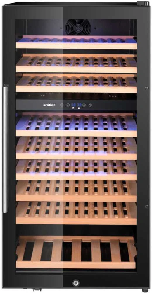 Šaldytuvas Arktic 2 zonų vyno aušintuvas 91 buteliui, 230 l, 569x595x1215 mm