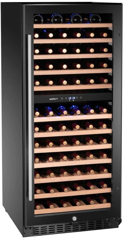 Arktic 2 zonų vyno šaldytuvas 124 buteliams, 265 l, 570x595x1400 mm