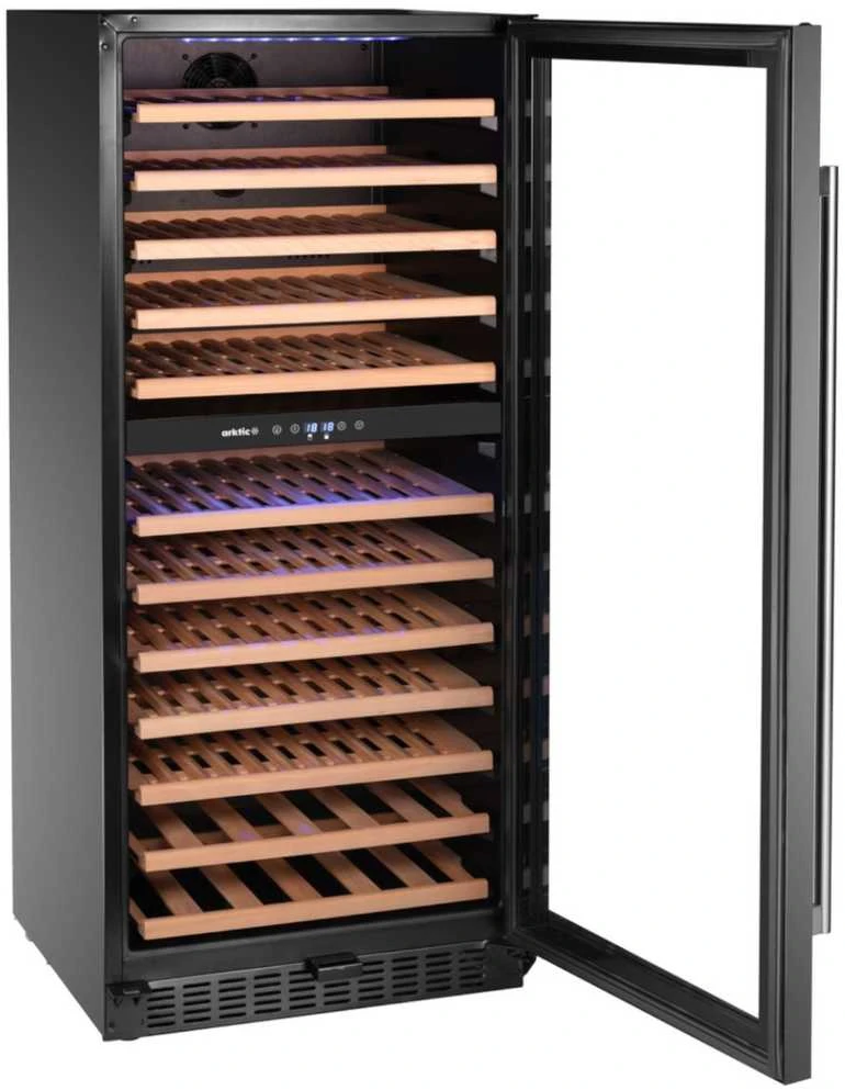 Arktic 2 zonų vyno šaldytuvas 124 buteliams, 265 l, 570x595x1400 mm