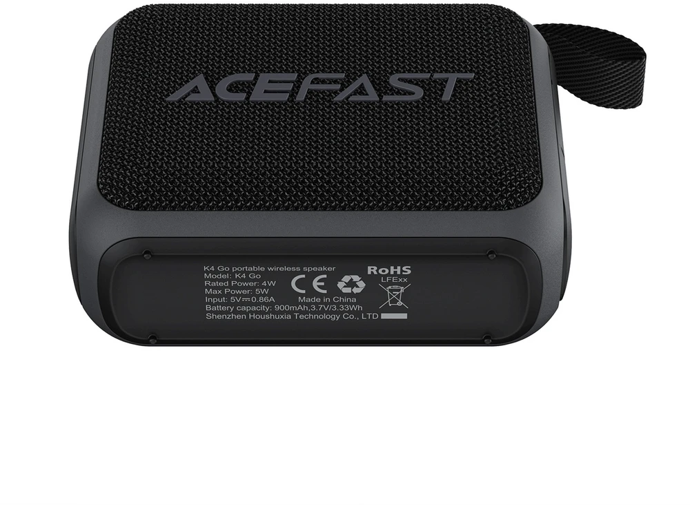 Ausinės Acefast „Fadad K4 Go Bluetooth 5.4“ belaidis garsiakalbis – juodas
